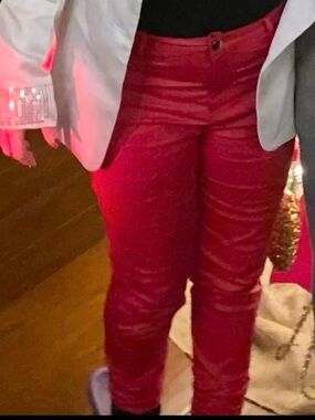 Women's Red Slim-Fit Pants